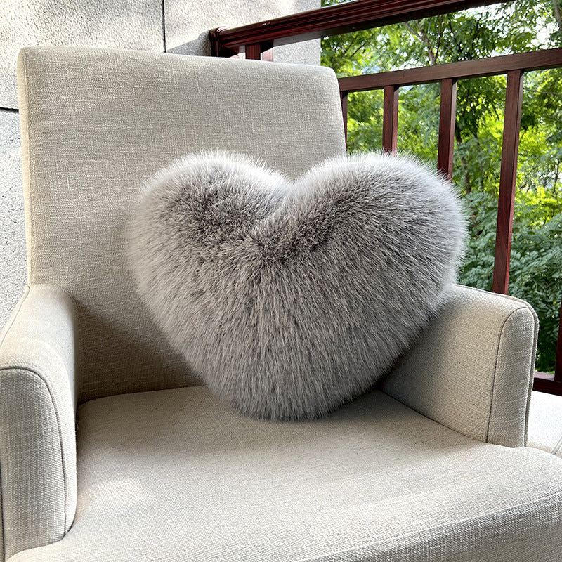 Fox Fur Love Plush Pillow