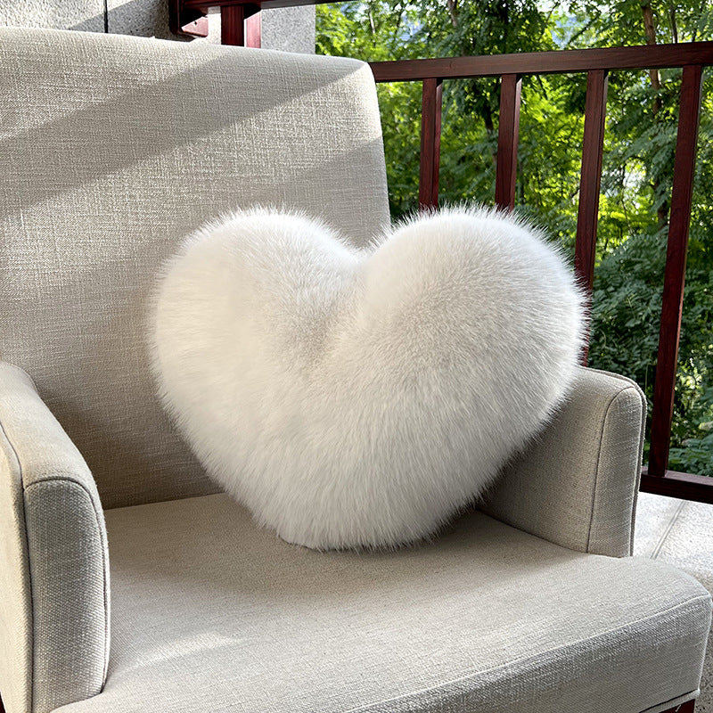 Fox Fur Love Plush Pillow