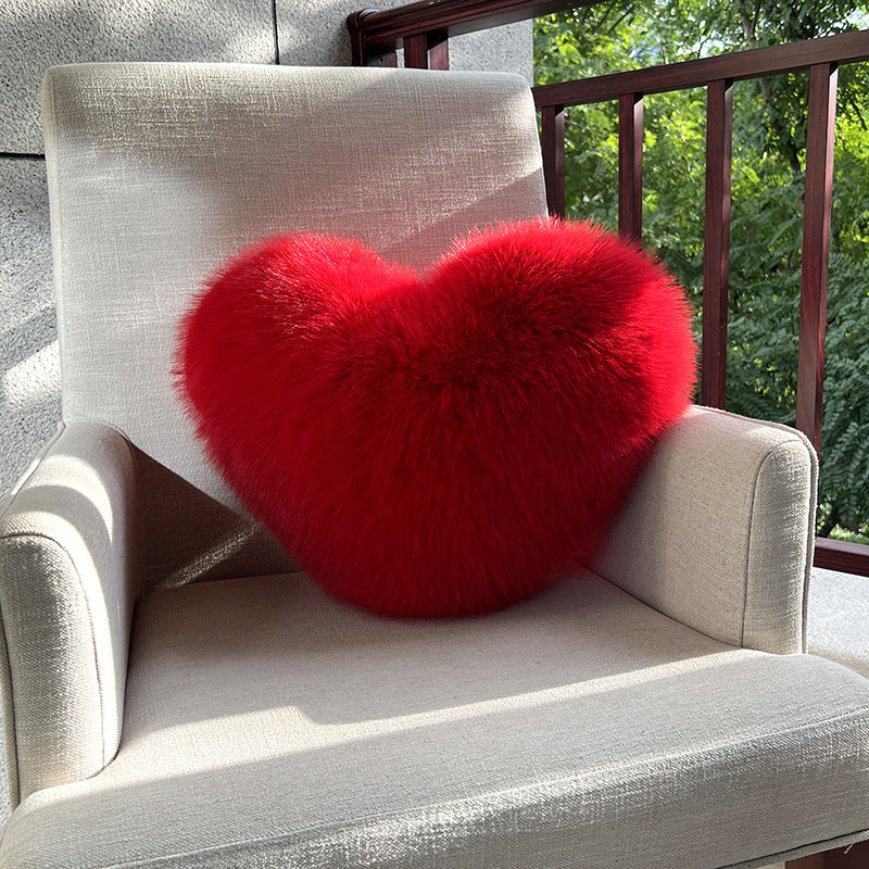 Fox Fur Love Plush Pillow