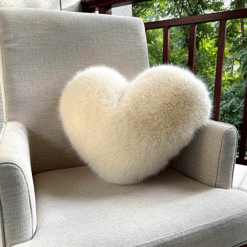 Fox Fur Love Plush Pillow