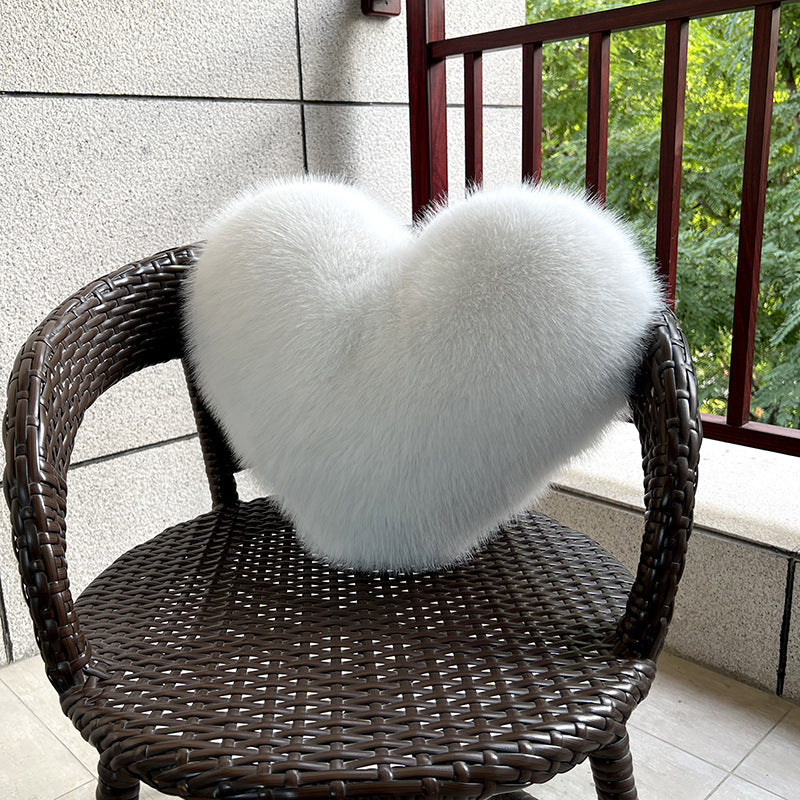 Fox Fur Love Plush Pillow