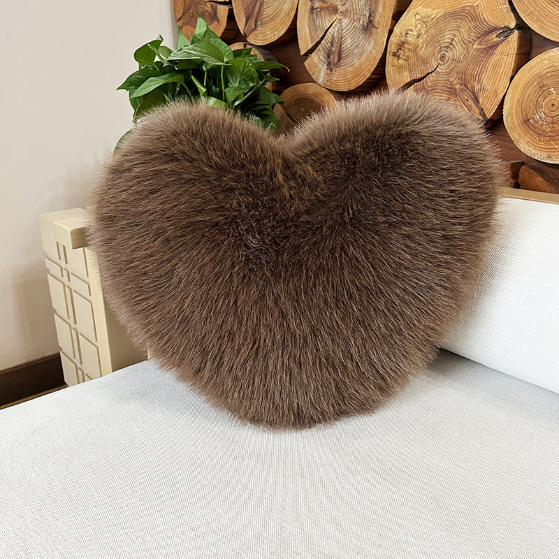 Fox Fur Love Plush Pillow