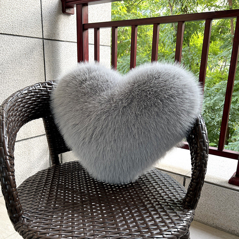 Fox Fur Love Plush Pillow